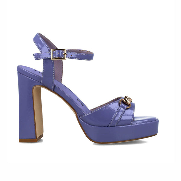 Sculptor Patent Platform Sandal | Violet