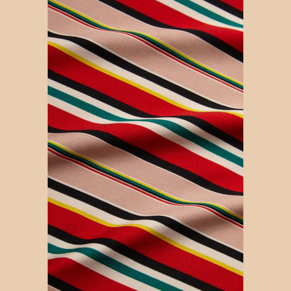 Mira Dress Lido Stripe | Chili Red
