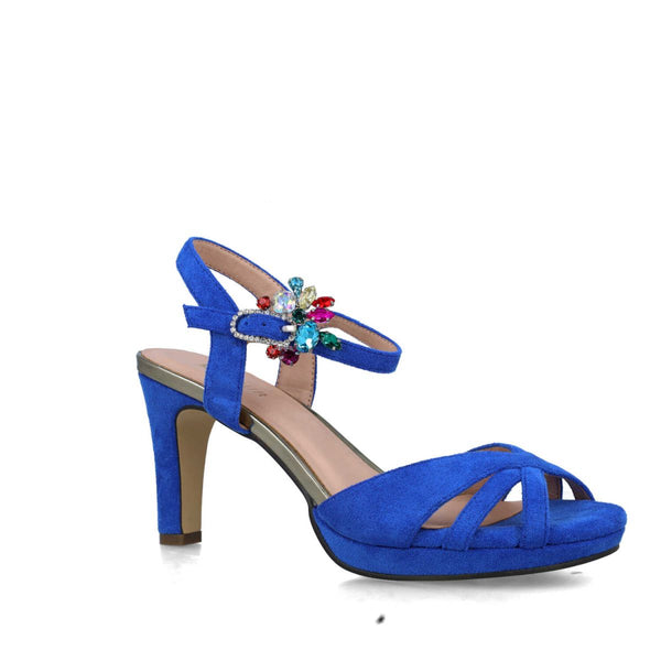 Orion Embellished Slim Heel Sandal | Blue