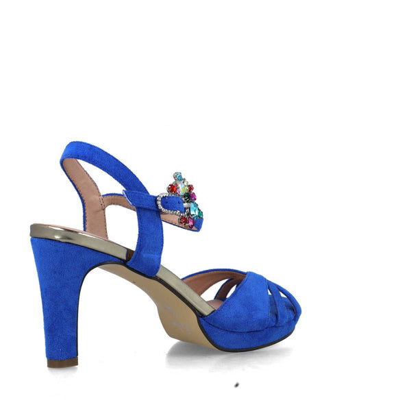 Orion Embellished Slim Heel Sandal | Blue