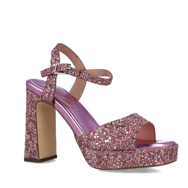 Phoenix Platform Glitter Sandal | Pink