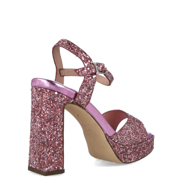 Phoenix Platform Glitter Sandal | Pink