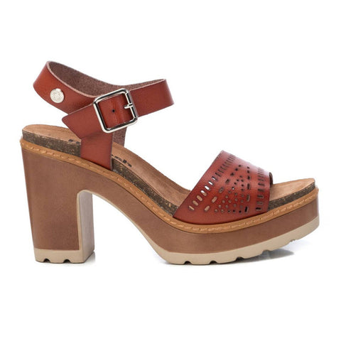 Vegan Platform Sandal | 79724 | Camel