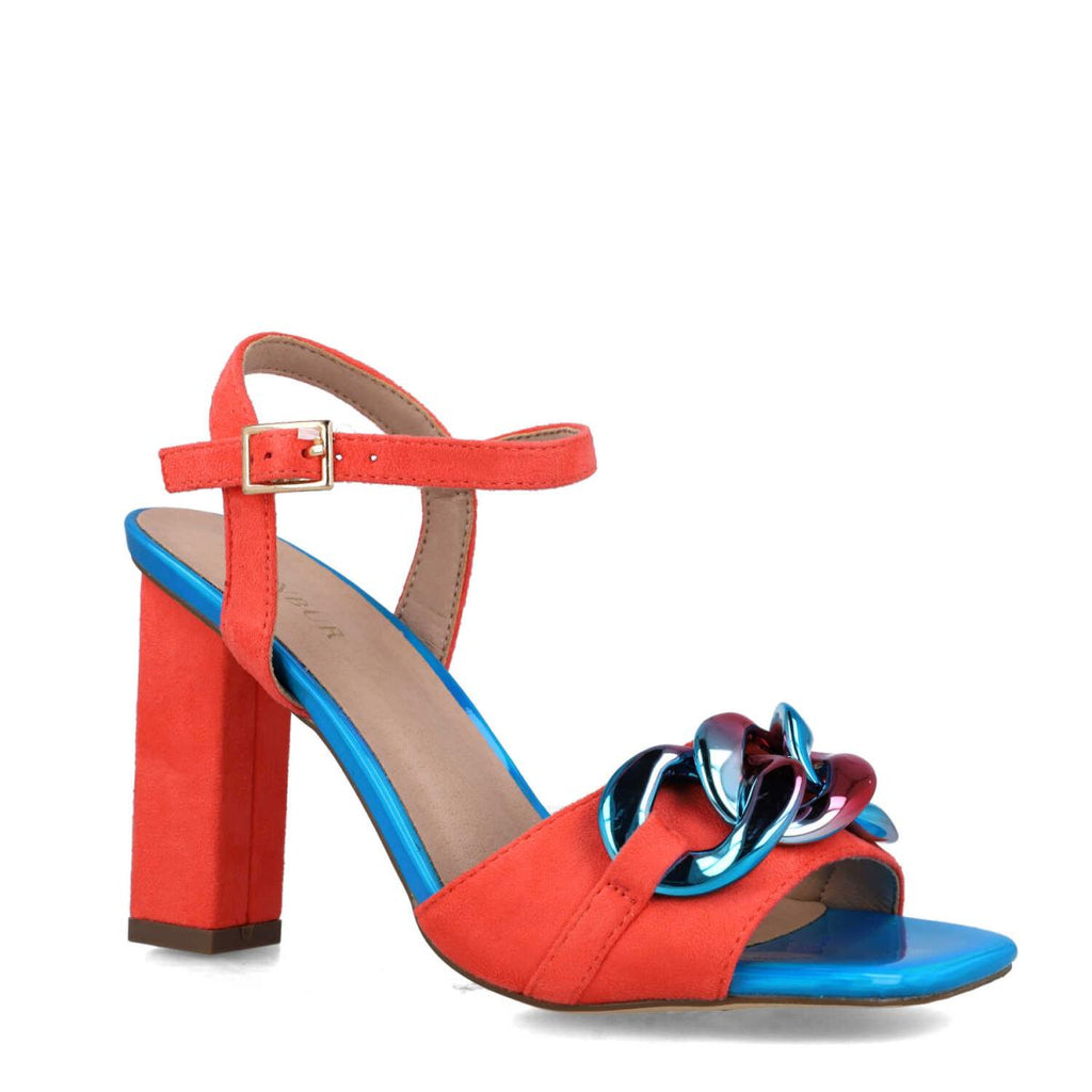 Reticuli High Heeled Sandal | Coral