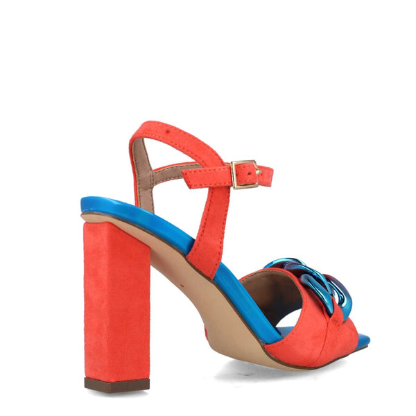 Reticuli High Heeled Sandal | Coral