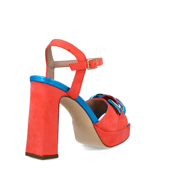 Reticuli Platform Sandal | Coral