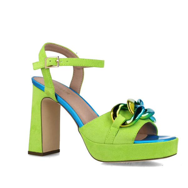Reticuli Platform Sandal | Lime