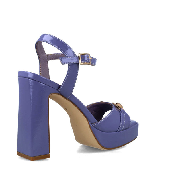 Sculptor Patent Platform Sandal | Violet