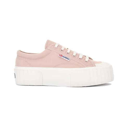 Superga 2631 Stripe Platform Trainer | Dusky Pink