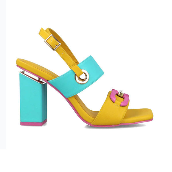 Ursa Minor Block Heel Sandal | Yellow