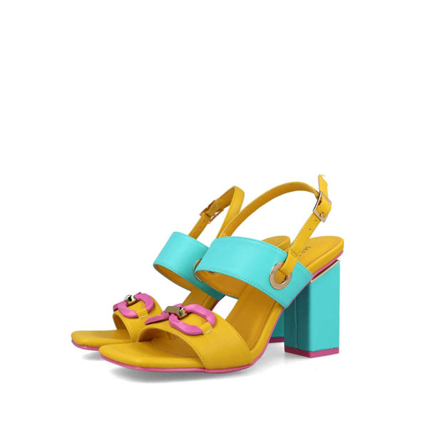 Ursa Minor Block Heel Sandal | Yellow