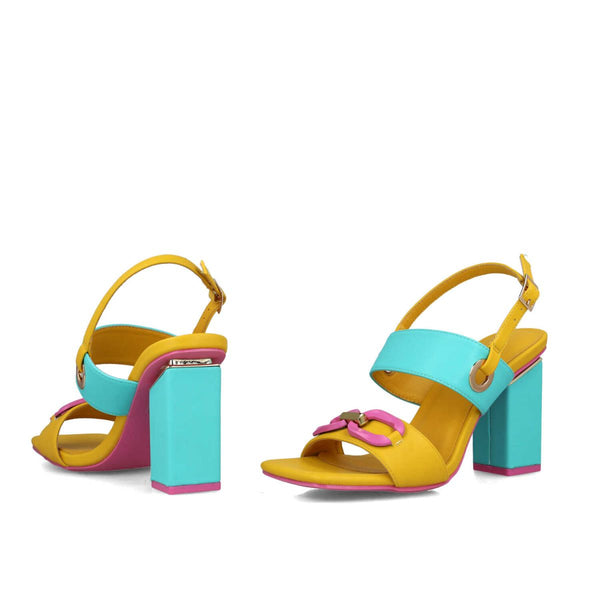 Ursa Minor Block Heel Sandal | Yellow