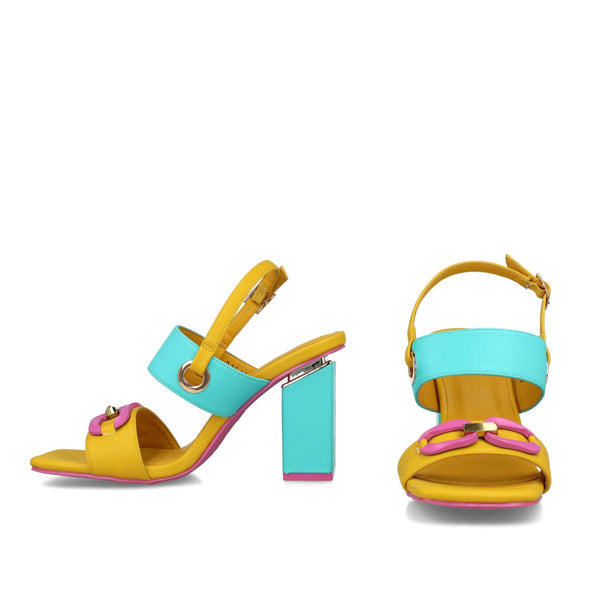 Ursa Minor Block Heel Sandal | Yellow