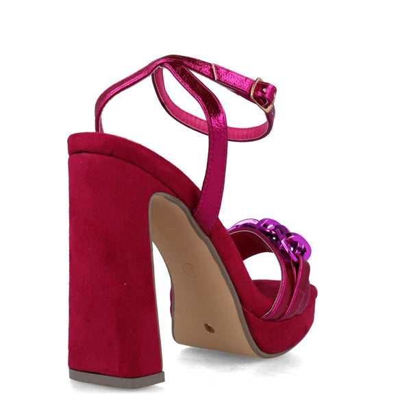 Vulpecula Metallic Platform Sandal | Fuchsia