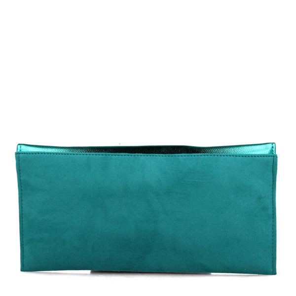 Vulpecula Metallic Clutch Bag | Emerald Green
