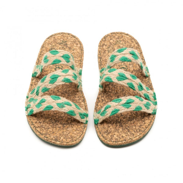 Marguerite | Recycled Sandal | Green