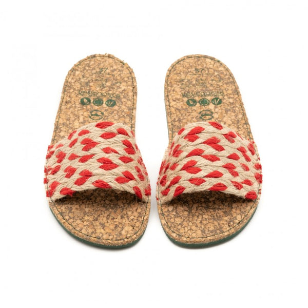 Lisa | Recycled Sandal | Red
