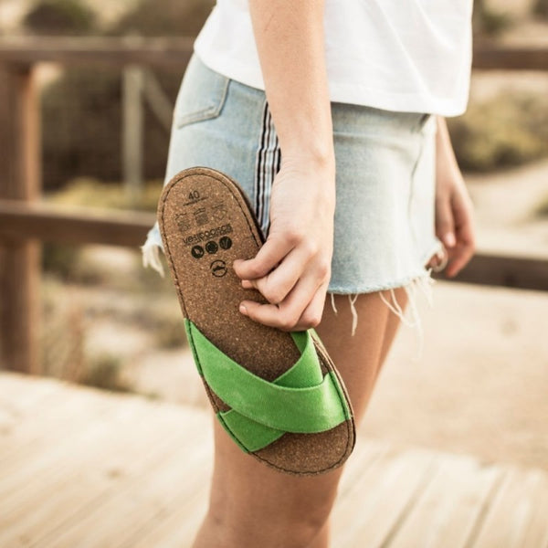 Alanis | Recycled Cotton Sandal | Kiwi