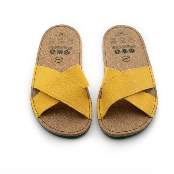 Alanis | Recycled Cotton Sandal | Lemon